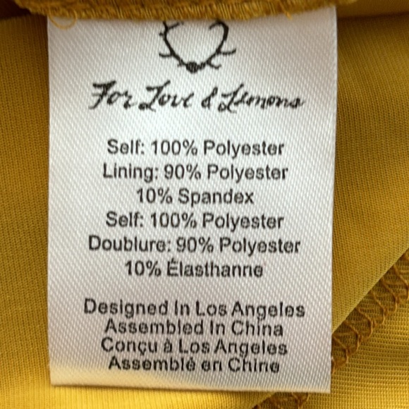 FOR LOVE & LEMONS SIENNA MINI DRESS GOLDENROD - Picture 14 of 16